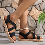 Espadrille Cross Strap Sandals product view 6 - Puuky