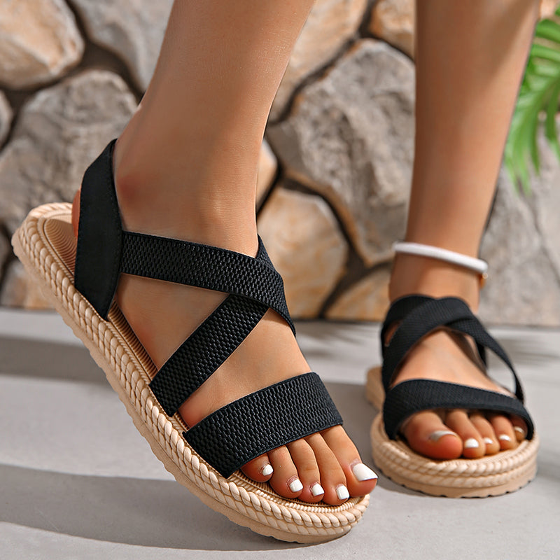 Espadrille Cross Strap Sandals product view 4 - Puuky