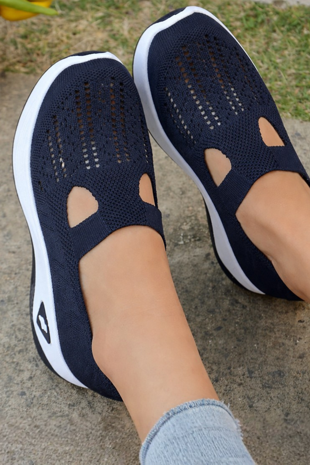 Slip-On Knit Casual Trainers product view 2 - Puuky