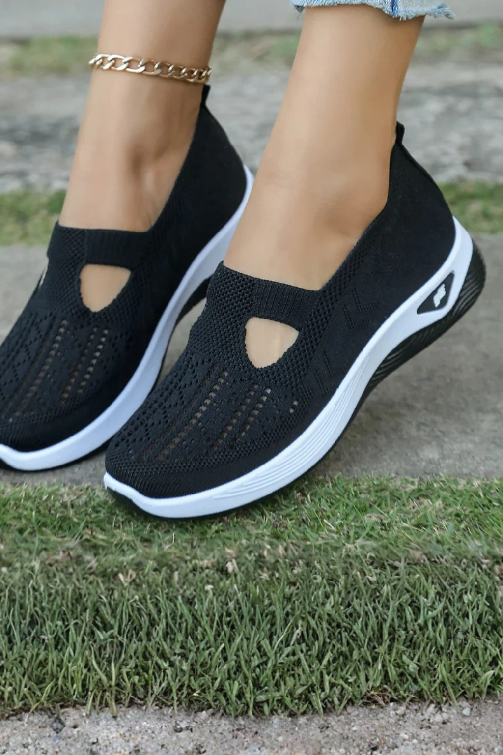 Slip-On Knit Casual Trainers product view 6 - Puuky