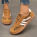 Leopard Print Casual Lace-Up Trainers product view 1 - Puuky