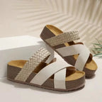 Caitlin | Women’s Casual Woven Sandals with Cross Straps product view 6 - Puuky